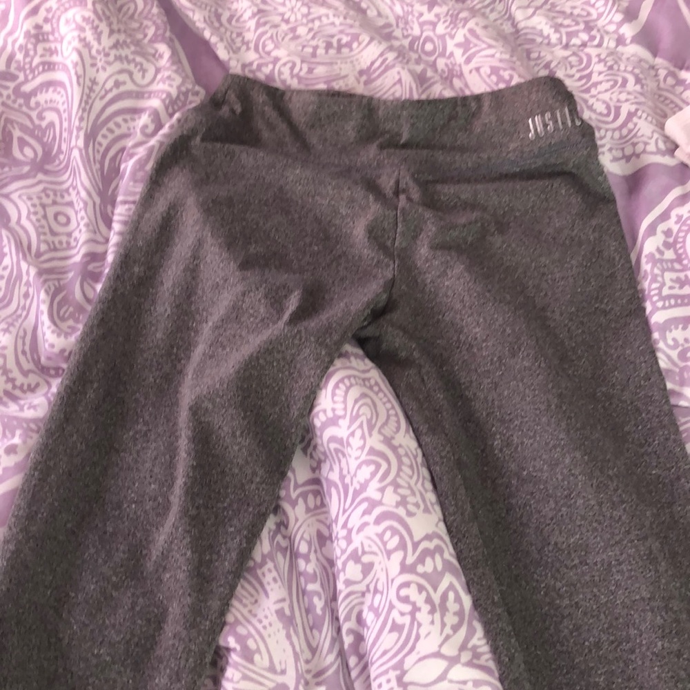 Gray justice leggings